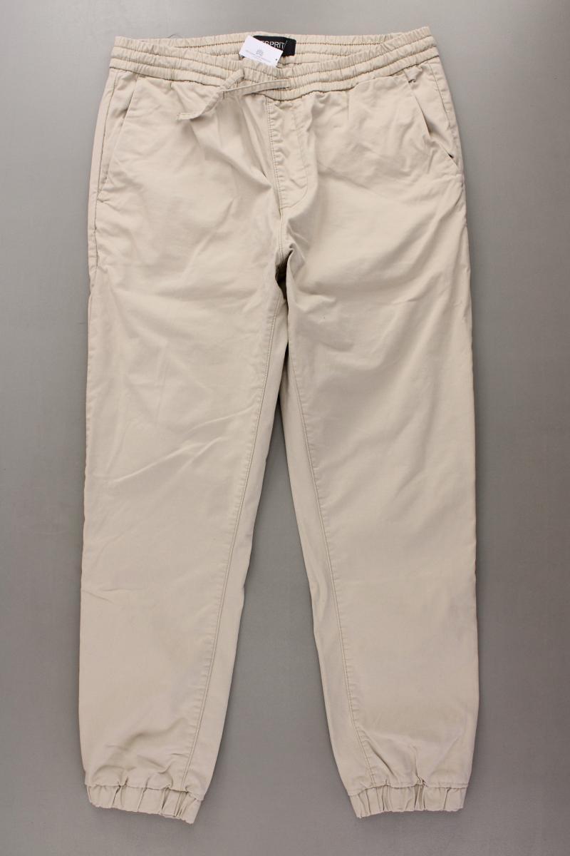 Esprit Hose für Herren Gr. 48 creme aus Baumwolle