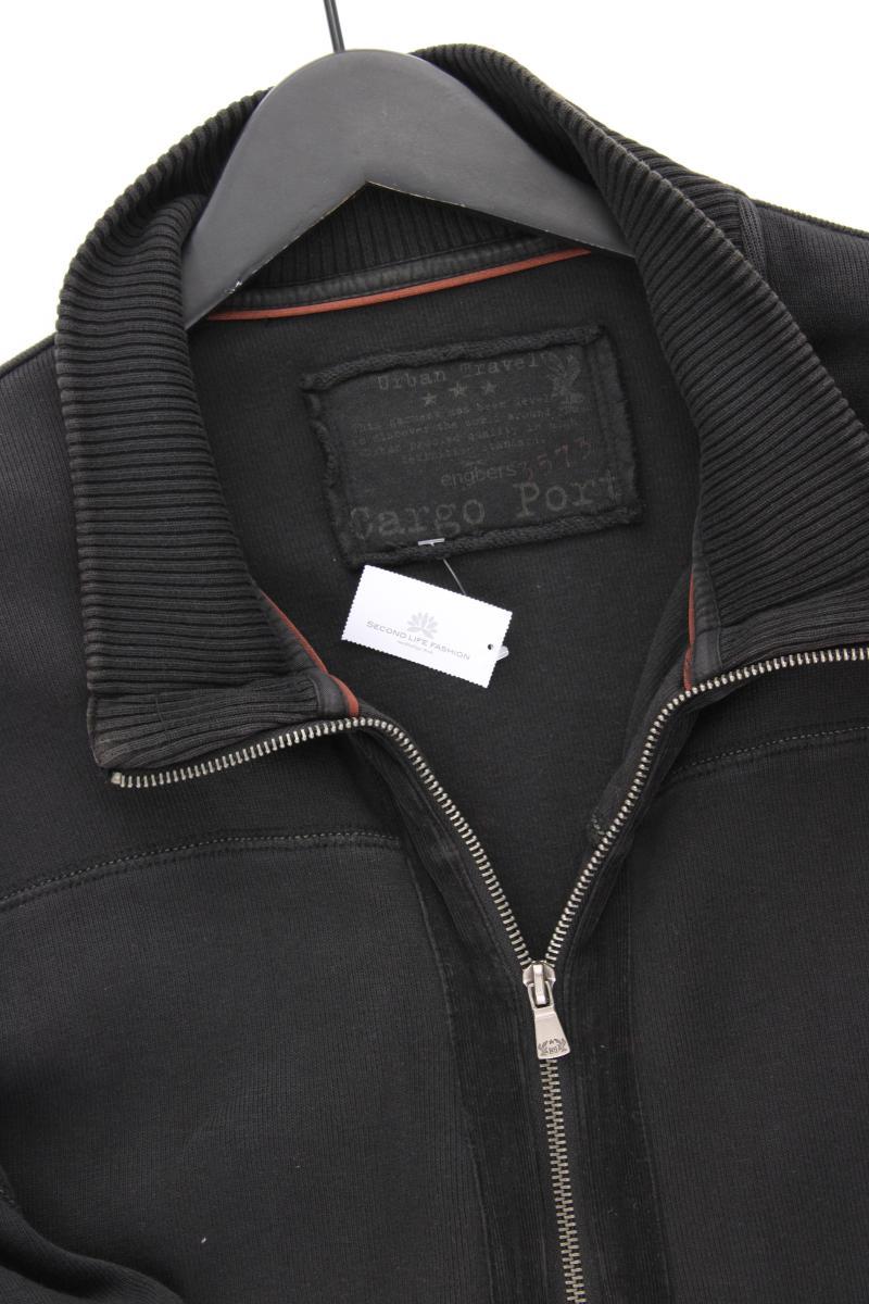 Engbers Strickjacke für Herren Gr. L Langarm schwarz aus Baumwolle