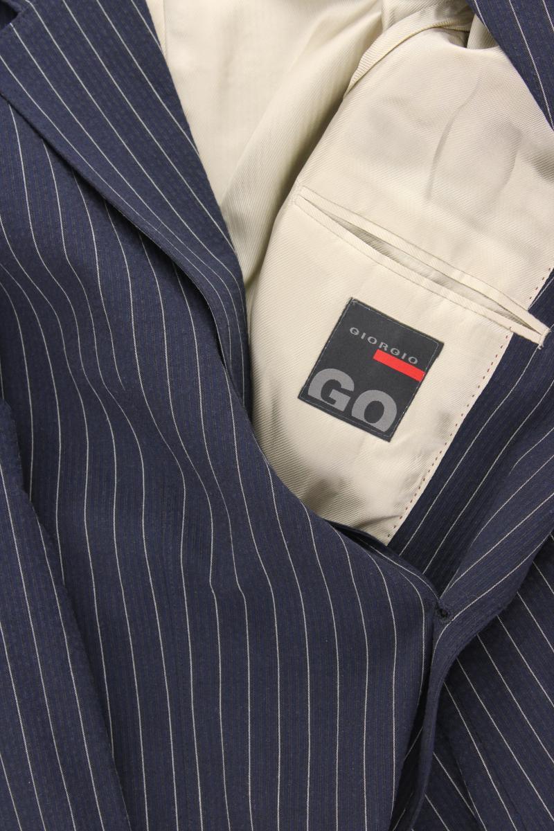 GIORGIO Longsakko für Herren Gr. 50 gestreift blau aus Baumwolle