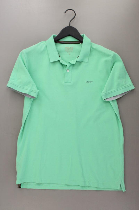 Esprit Poloshirt für Herren Gr. L Kurzarm grau aus Baumwolle