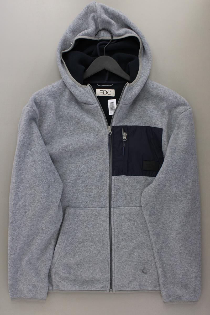 edc by Esprit Sweatjacke für Herren Gr. M Langarm blau aus Polyester