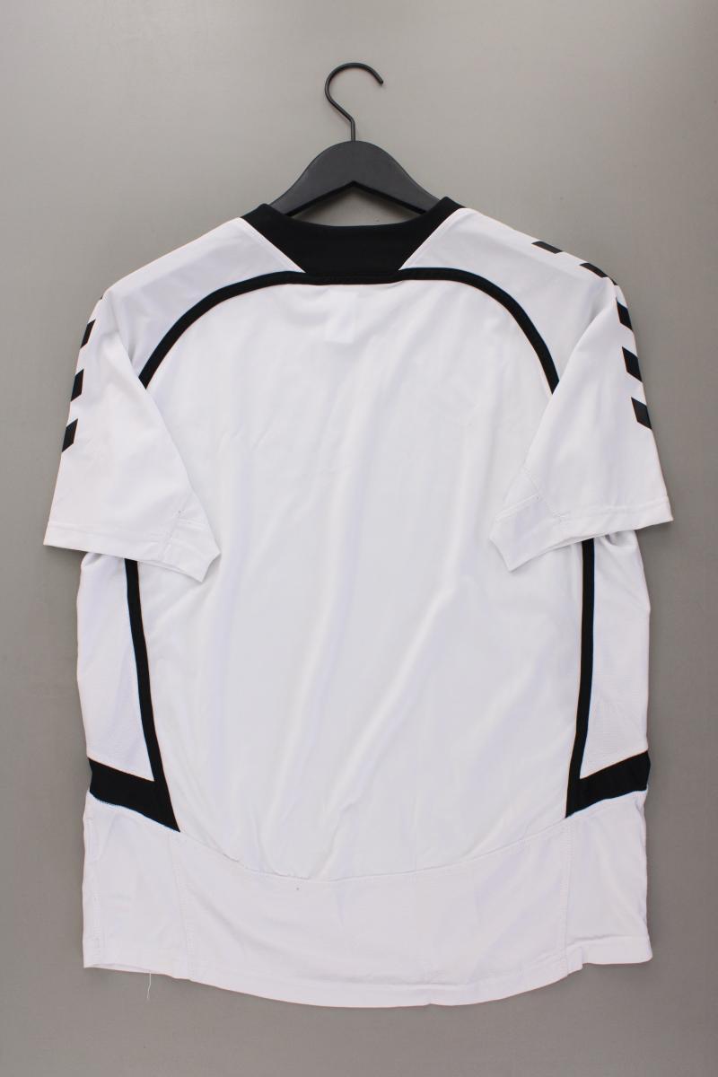 hummel Sportshirt für Herren Gr. XL Kurzarm weiß aus Polyester