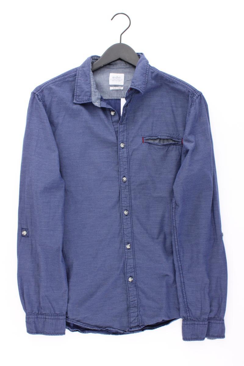 edc by Esprit Langarmhemd für Herren Gr. L blau aus Baumwolle