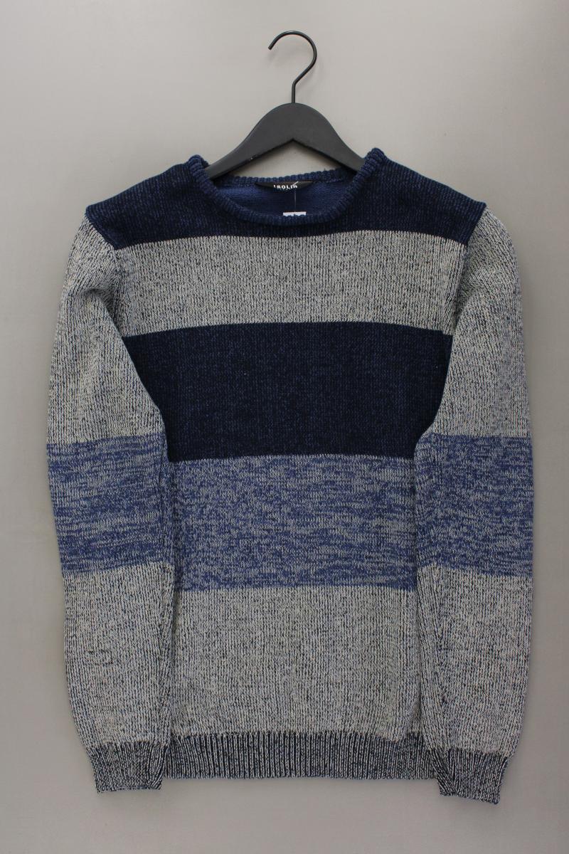 !Solid Grobstrickpullover für Herren Gr. L blau aus Baumwolle