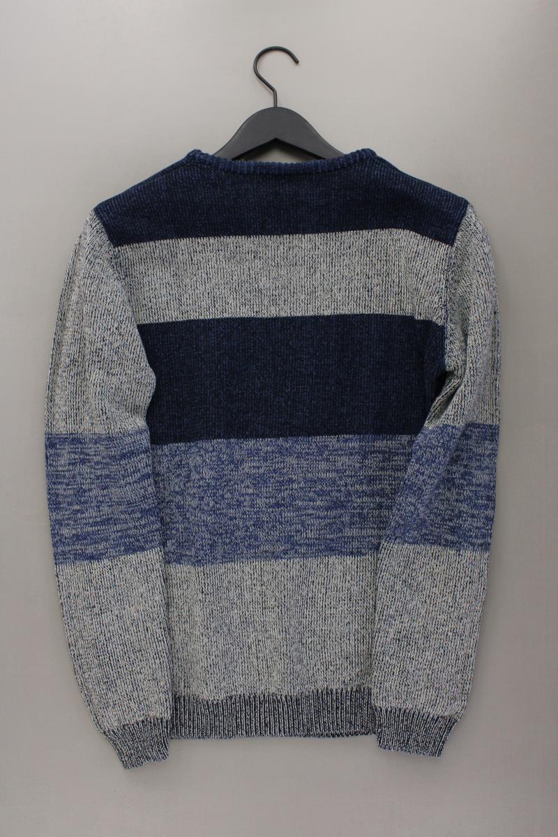 !Solid Grobstrickpullover für Herren Gr. L blau aus Baumwolle