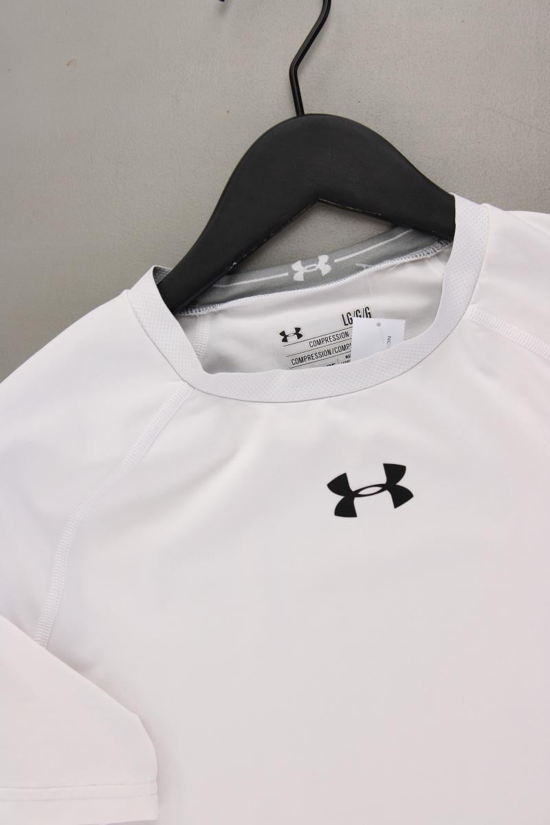 under armour Sportshirt für Herren Gr. M Kurzarm weiß aus Polyester