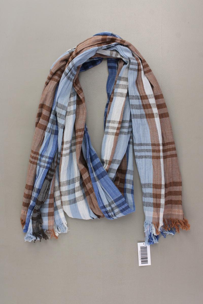 Schal für Herren kariert blau