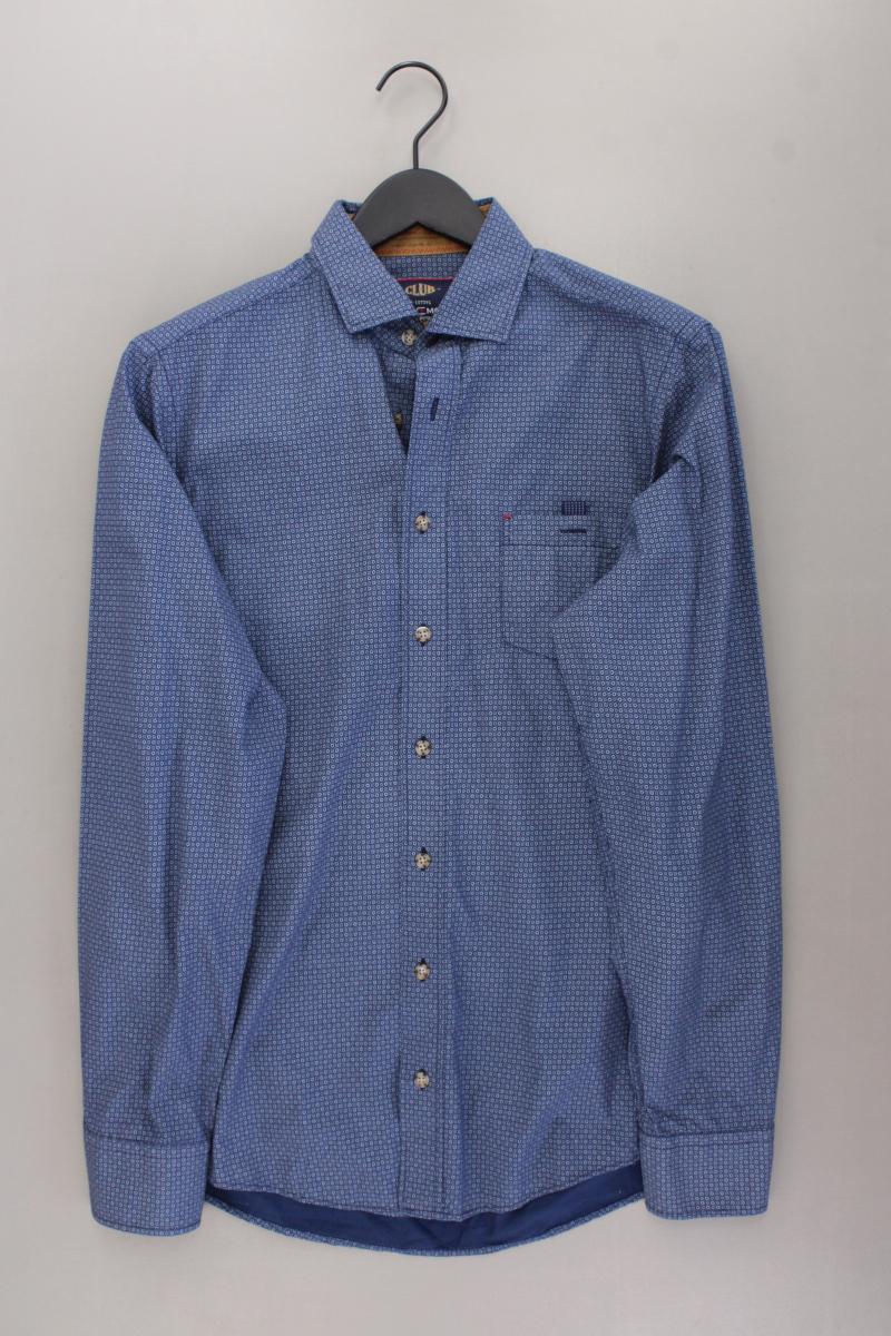 Casa Moda Langarmhemd für Herren Gr. Hemdgröße 39/40 blau aus Baumwolle