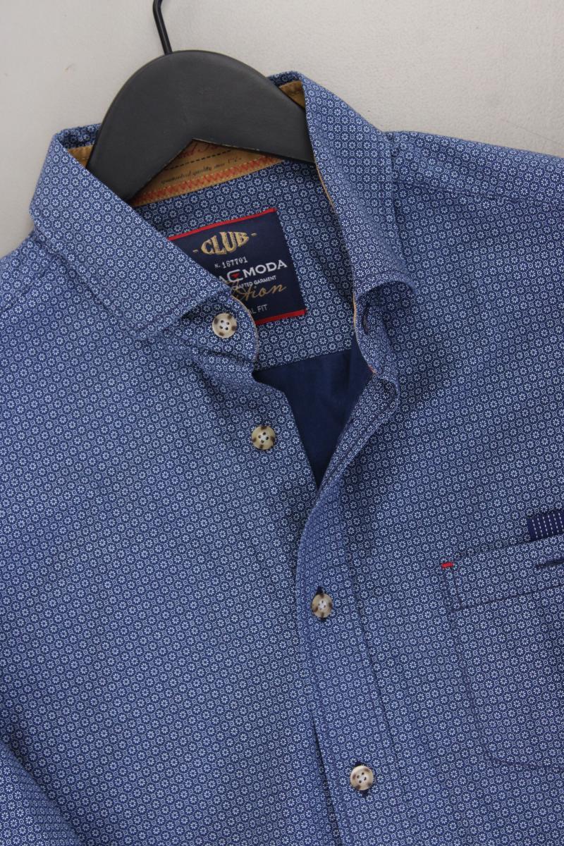 Casa Moda Langarmhemd für Herren Gr. Hemdgröße 39/40 blau aus Baumwolle
