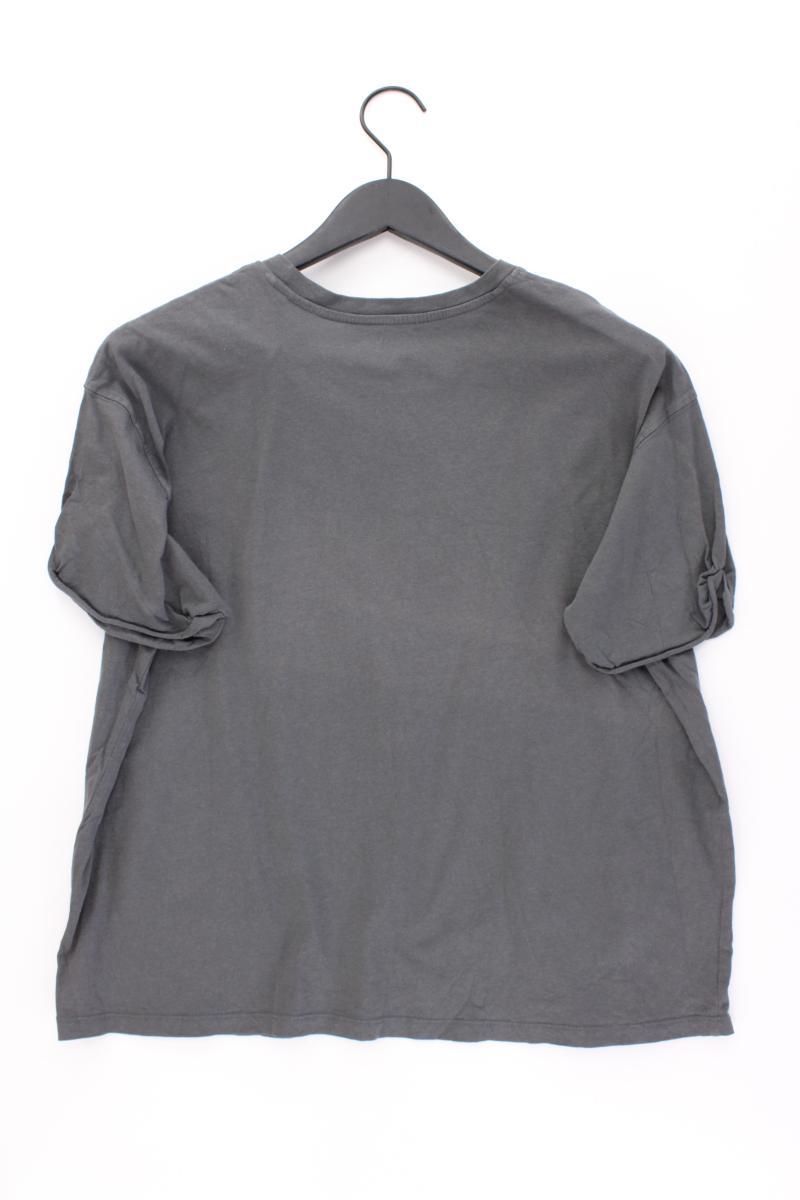 Bershka Printshirt Gr. L Kurzarm grau