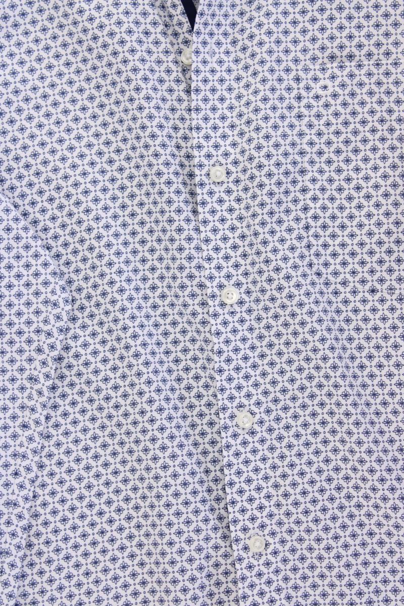 Olymp Langarmhemd für Herren Gr. Hemdgröße 44 mit Blumenmuster blau