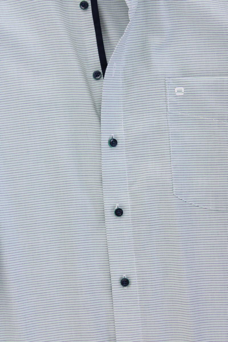 Olymp Langarmhemd für Herren Gr. Hemdgröße 44 neuwertig grün aus Baumwolle