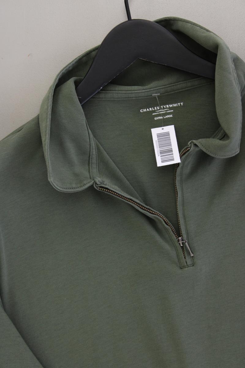 CHARLES TYRWHITT Poloshirt für Herren Gr. XL Kurzarm olivgrün aus Baumwolle