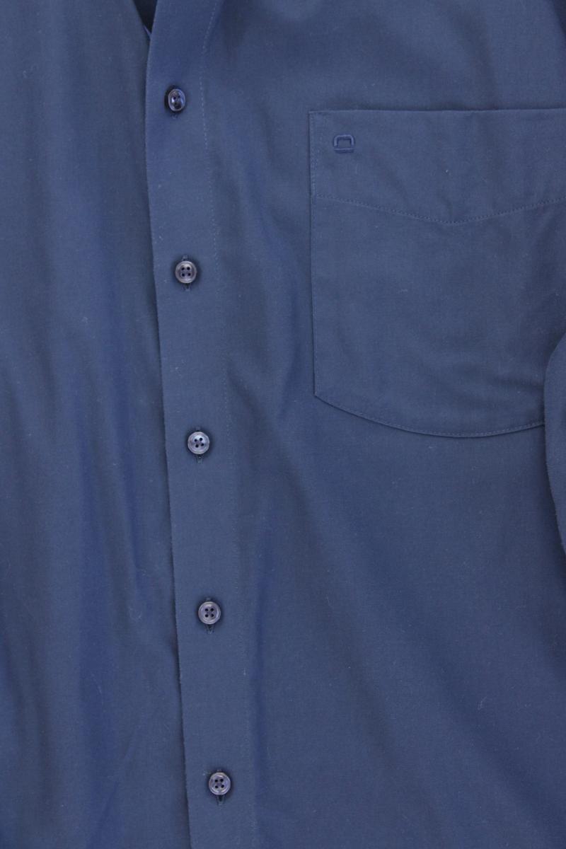 Olymp Langarmhemd für Herren Gr. Hemdgröße 44 blau aus Baumwolle