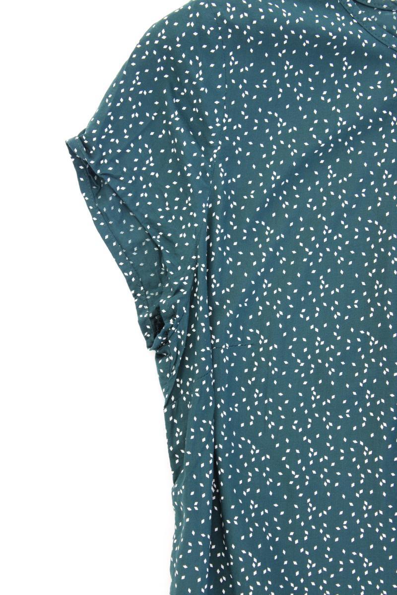 QS by s.Oliver Kurzarmbluse Gr. 42 geometrisches Muster grün aus Viskose