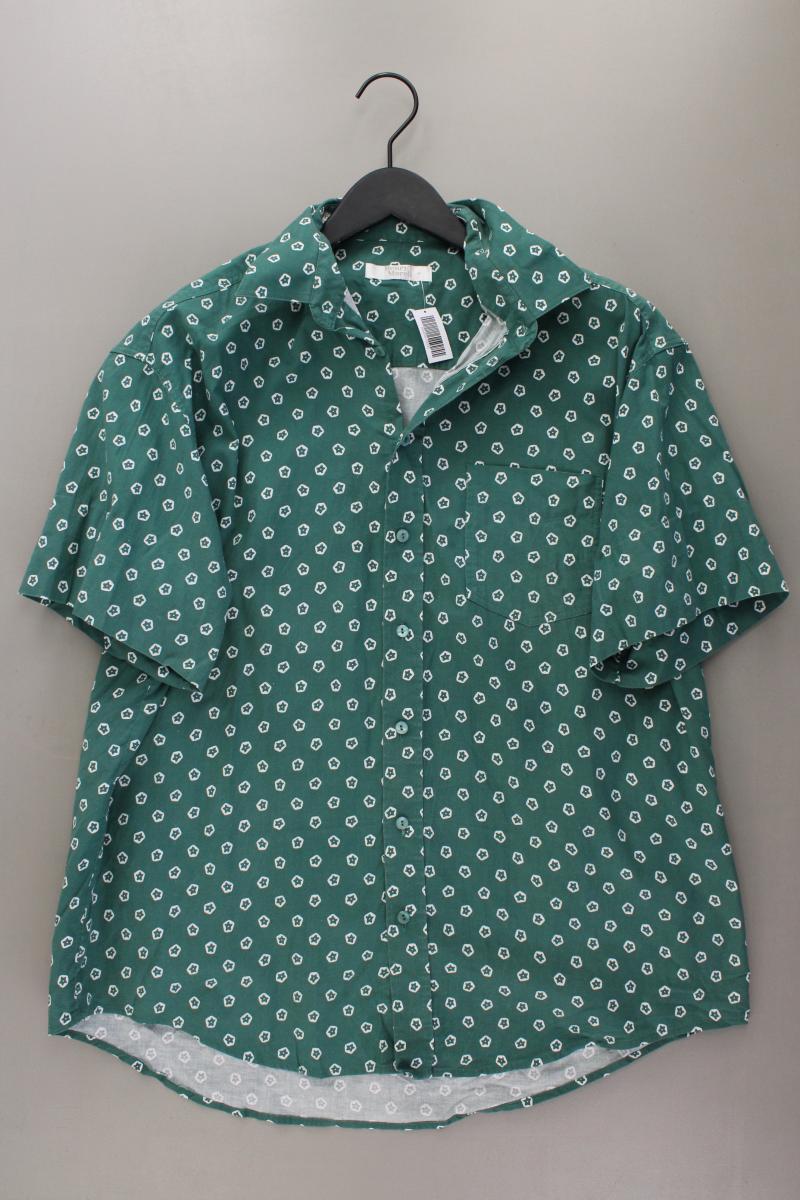 Henry Morell Vintage Hemd  für Herren Gr. Hemdgröße 41/42 Kurzarm grün