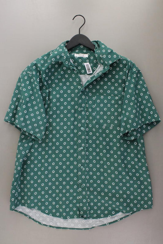 Henry Morell Vintage Hemd  für Herren Gr. Hemdgröße 41/42 Kurzarm grün