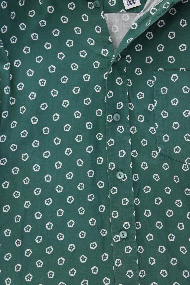 Henry Morell Vintage Hemd  für Herren Gr. Hemdgröße 41/42 Kurzarm grün