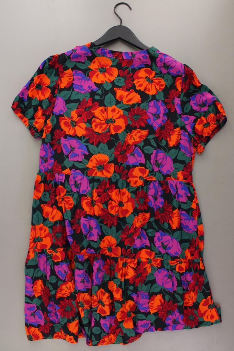 Only Kleid Gr. L mit Blumenmuster Kurzarm mehrfarbig aus Viskose