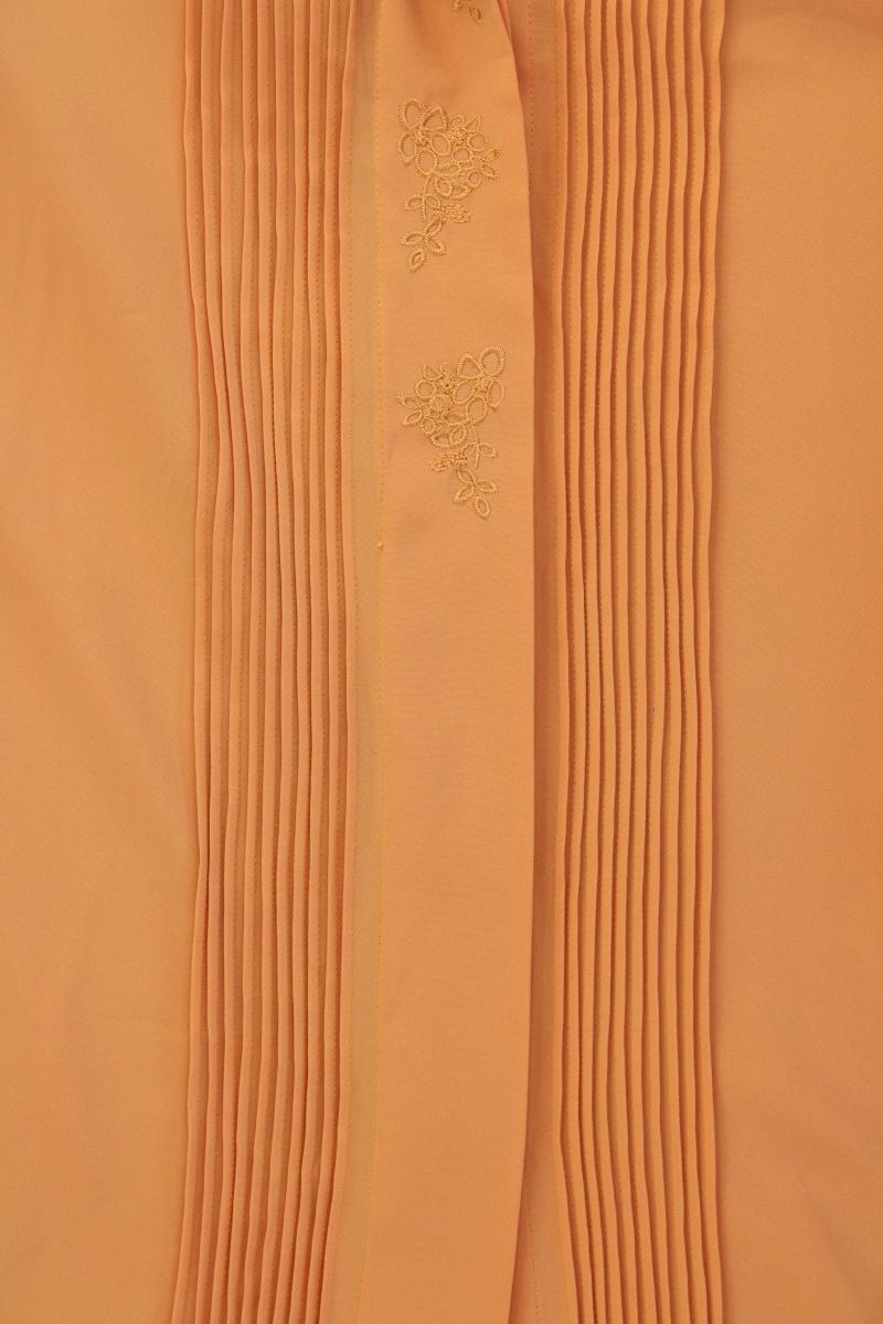 C&A Vintage Bluse Gr. 46 Langarm orange aus Polyester