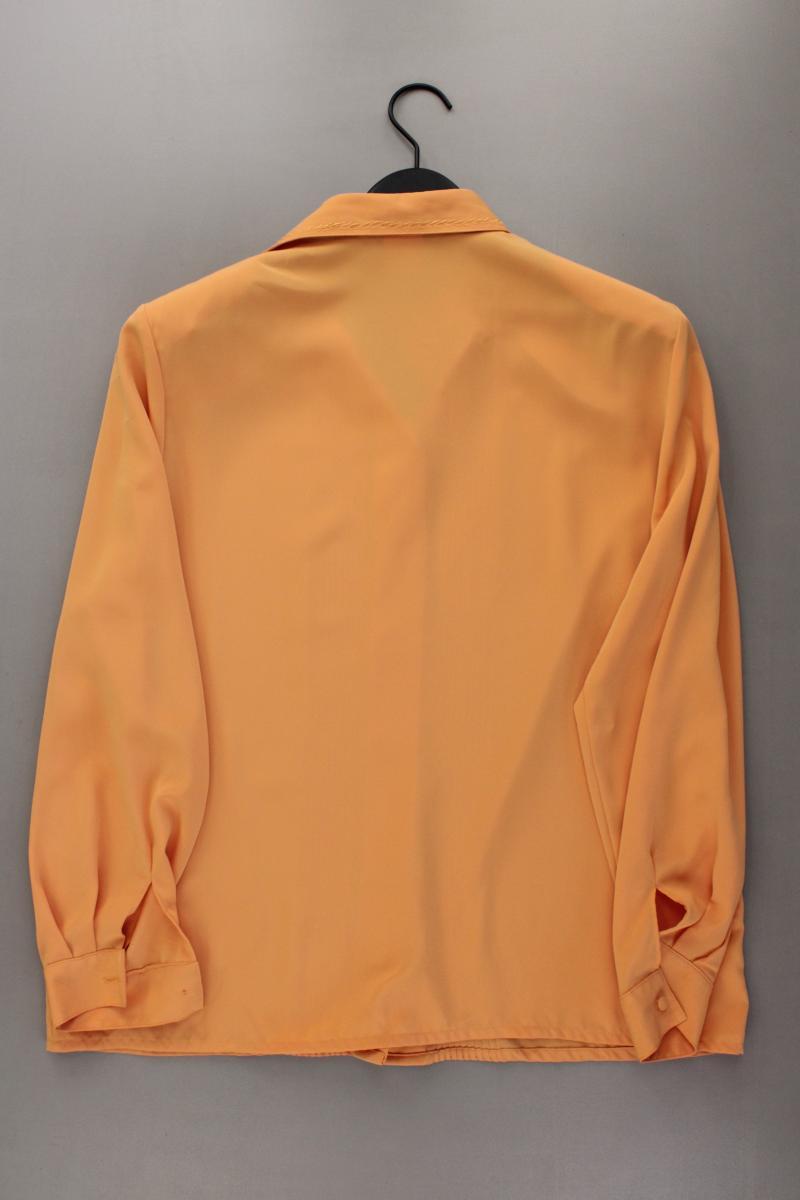 C&A Vintage Bluse Gr. 46 Langarm orange aus Polyester