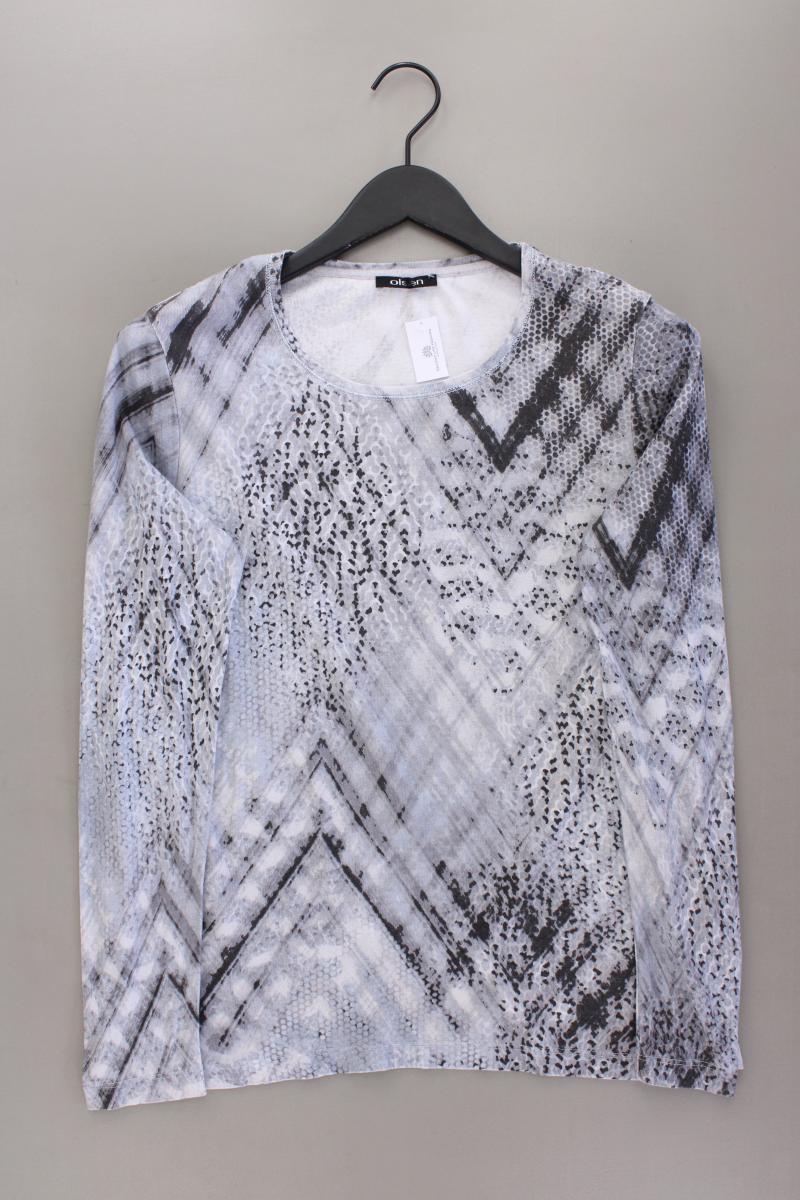olsen Printshirt Gr. 42 Langarm blau