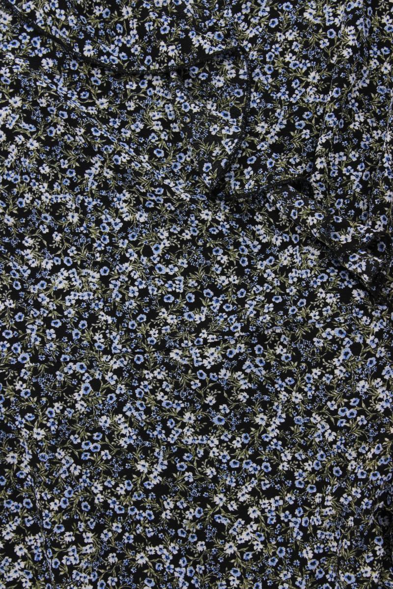 Only Wickelkleid Gr. 40 mit Blumenmuster Kurzarm blau