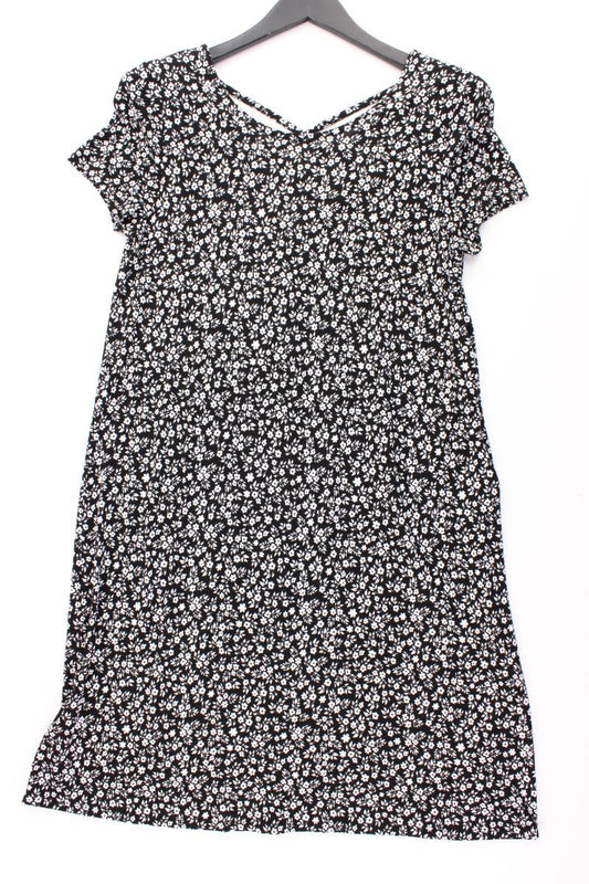 Only Kleid Gr. L mit Blumenmuster Kurzarm schwarz aus Viskose