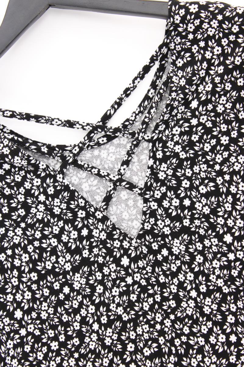 Only Kleid Gr. L mit Blumenmuster Kurzarm schwarz aus Viskose