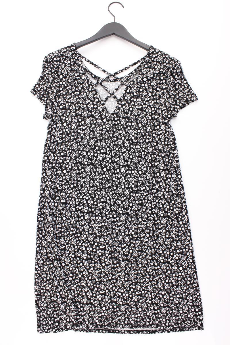 Only Kleid Gr. L mit Blumenmuster Kurzarm schwarz aus Viskose