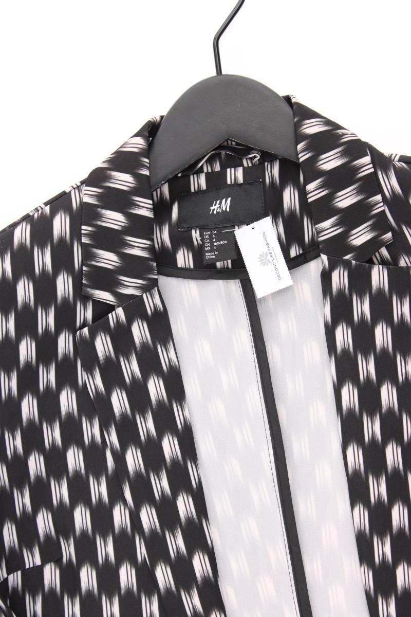 H&M Blazer Gr. 34 schwarz aus Polyester