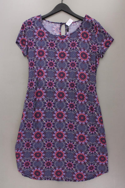 Fresh Made Kurzarmkleid Gr. L mit Blumenmuster lila aus Viskose