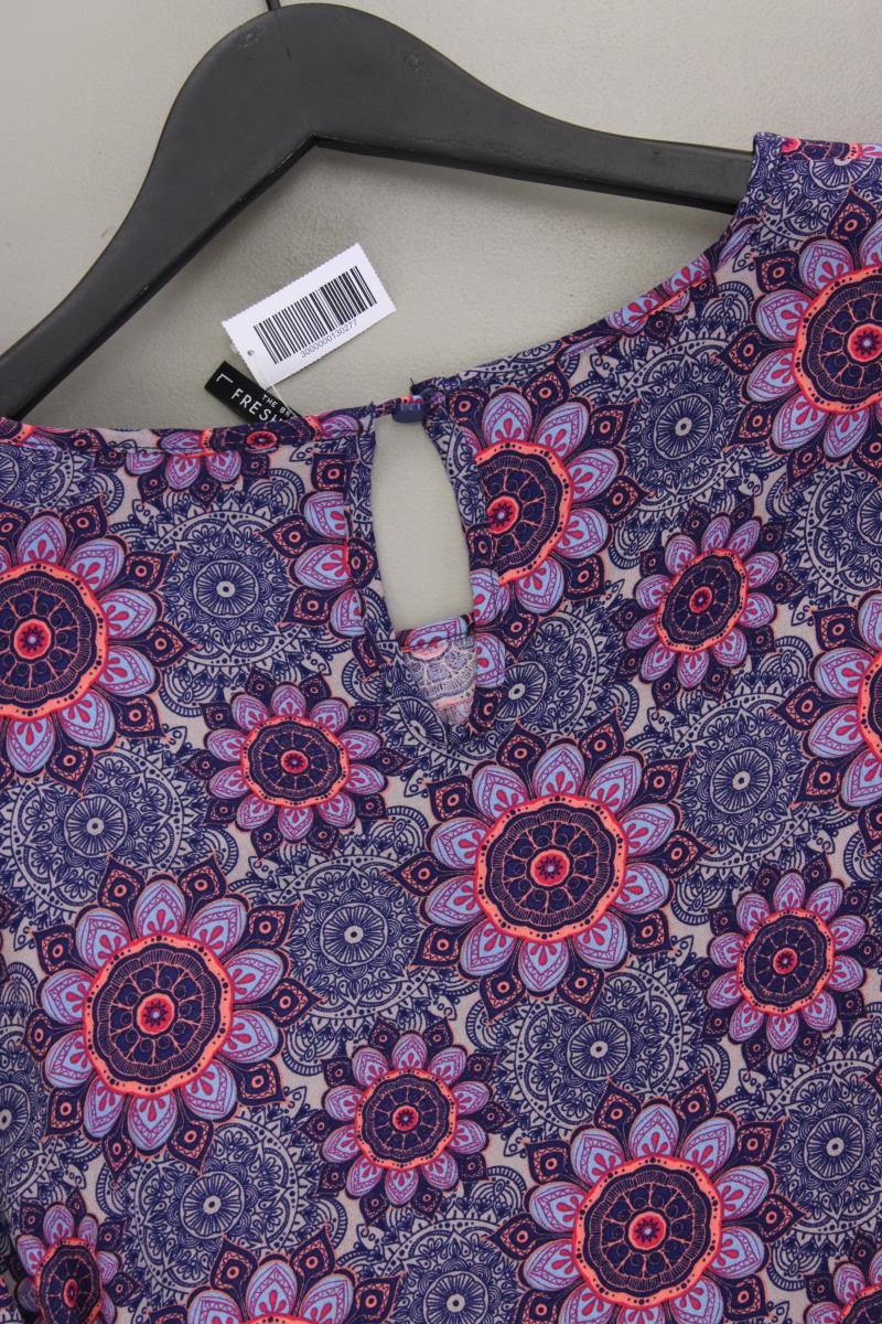 Fresh Made Kurzarmkleid Gr. L mit Blumenmuster lila aus Viskose