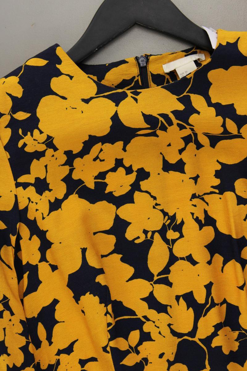 H&M Langarmbluse Gr. 36 mit Blumenmuster gelb aus Viskose