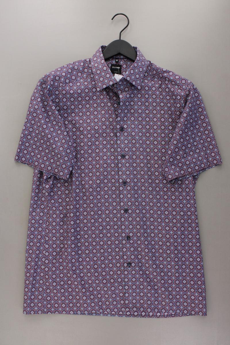 Olymp Kurzarmhemd für Herren Gr. Hemdgröße 42 neuwertig mehrfarbig aus Baumwolle