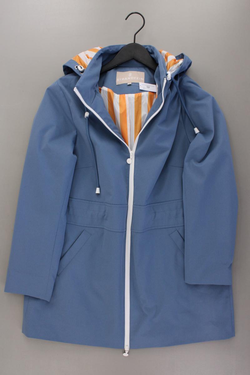 STRANDFEIN Kapuzenmantel Gr. 42 neuwertig blau aus Polyester