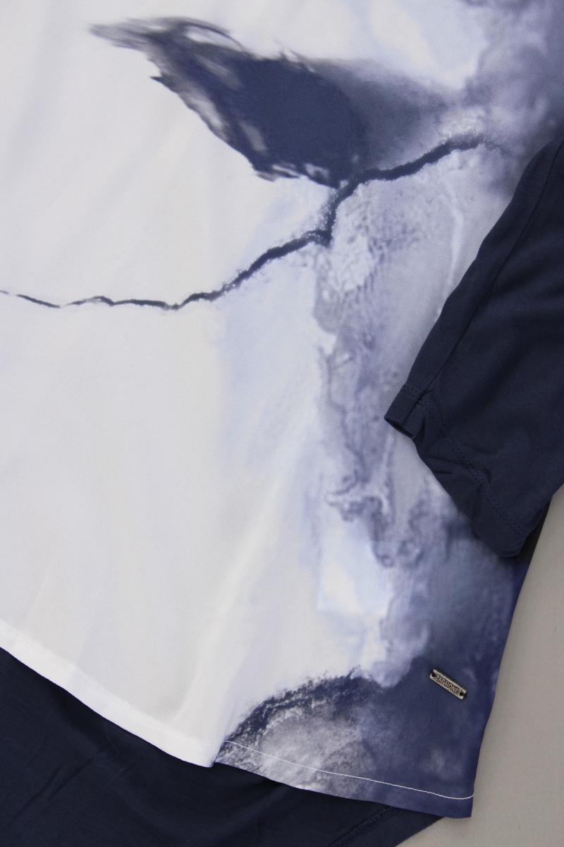 Zabaione Classic Bluse Gr. XL 3/4 Ärmel blau aus Polyester