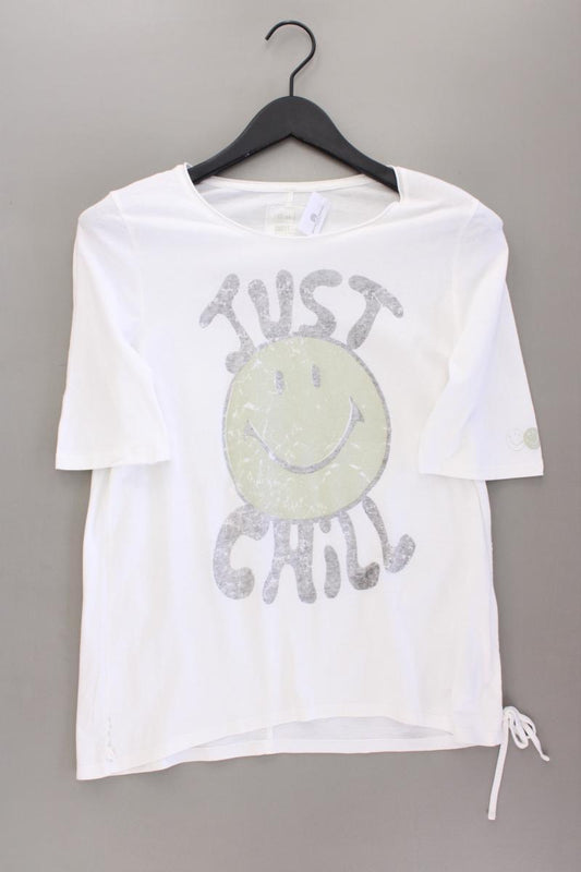 Oui Printshirt Gr. 38 Kurzarm weiß