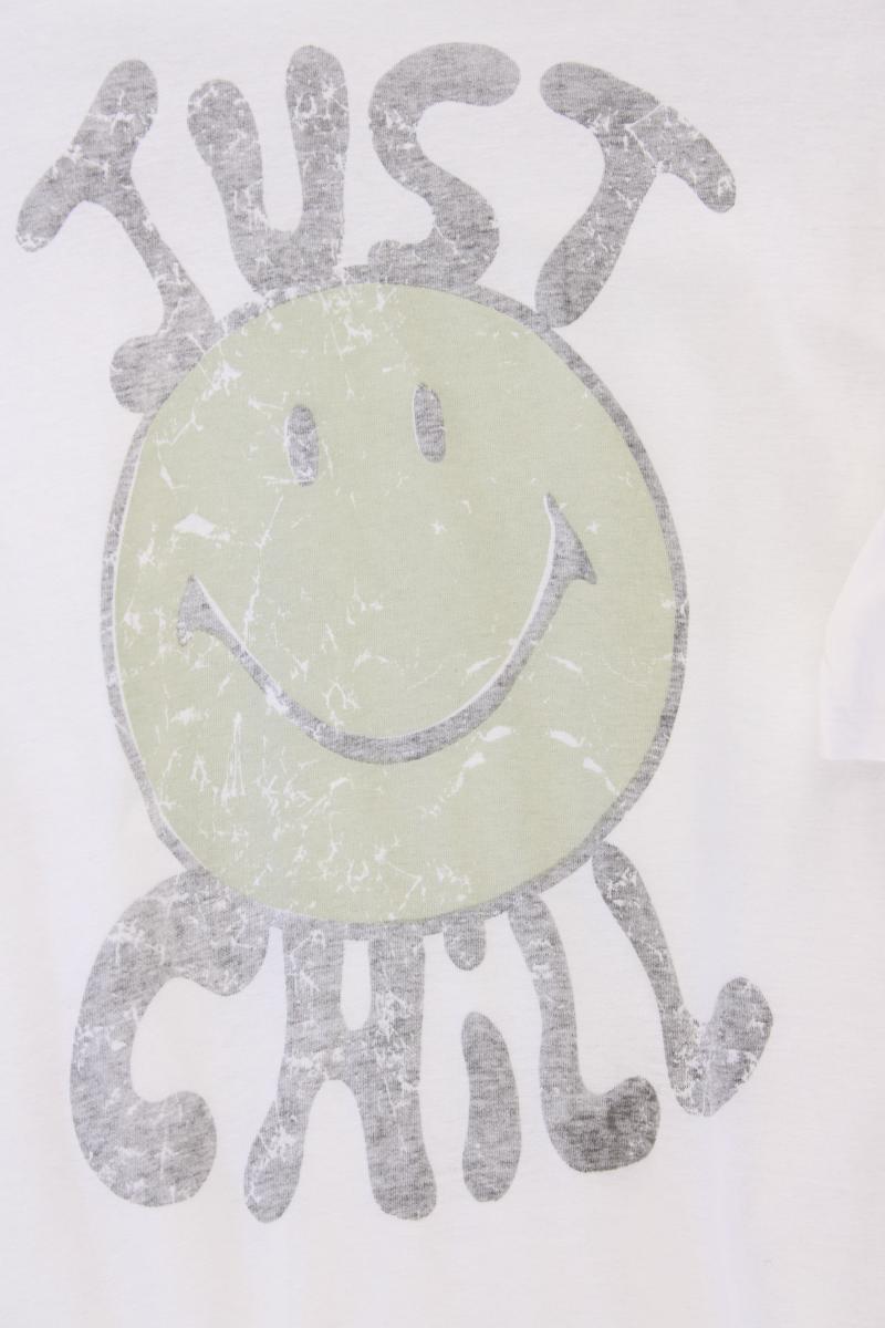 Oui Printshirt Gr. 38 Kurzarm weiß