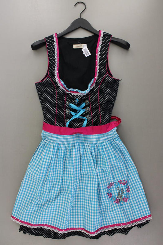 Landhaus Dirndl Gr. 40 gepunktet Ärmellos mehrfarbig aus Baumwolle