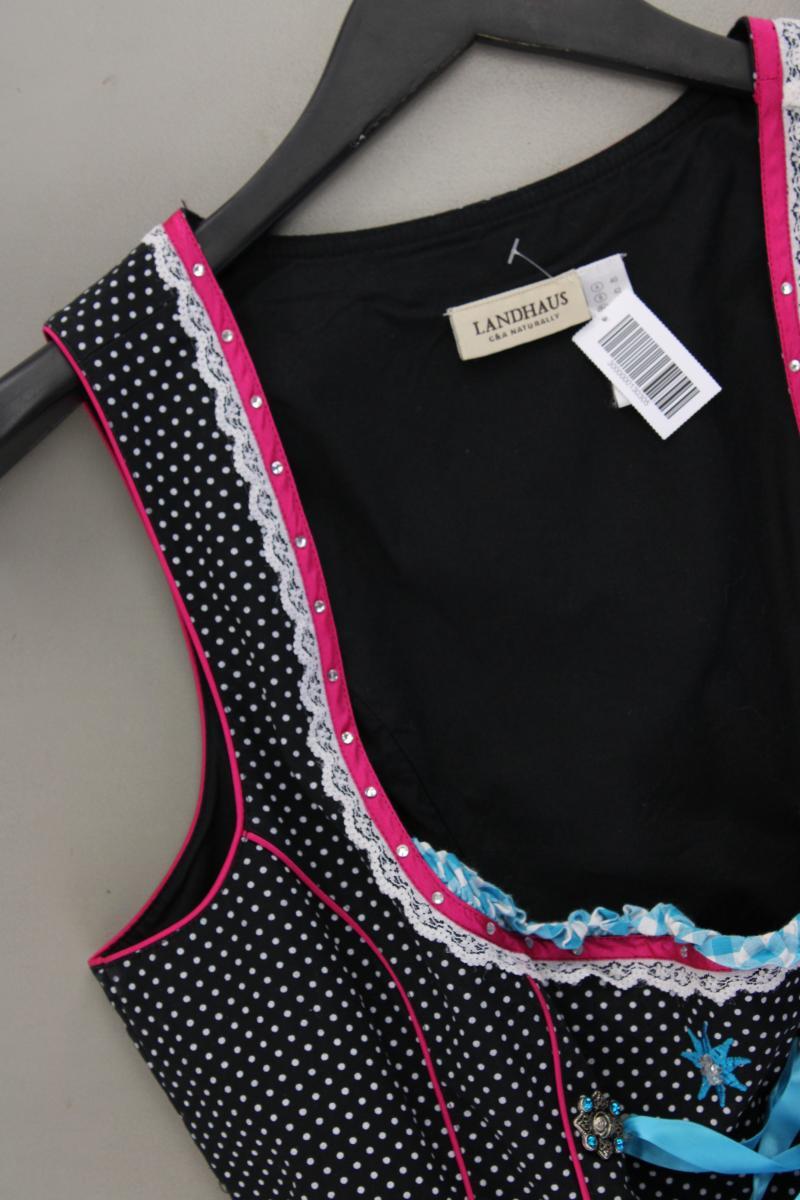 Landhaus Dirndl Gr. 40 gepunktet Ärmellos mehrfarbig aus Baumwolle