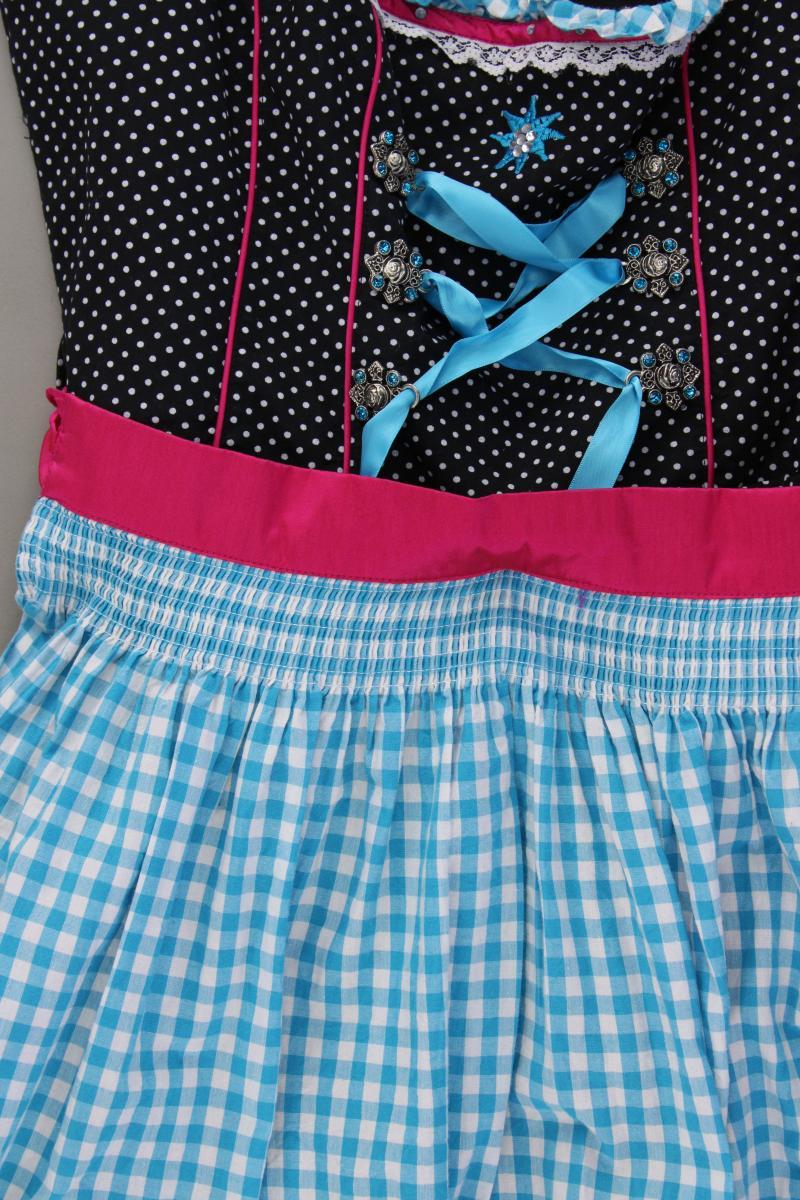 Landhaus Dirndl Gr. 40 gepunktet Ärmellos mehrfarbig aus Baumwolle
