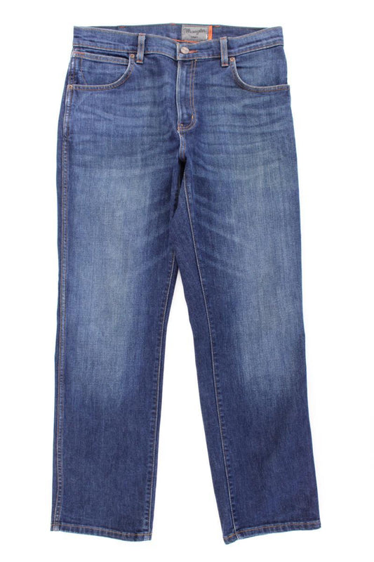 Wrangler Straight Jeans für Herren Gr. W33/L30 blau aus Baumwolle