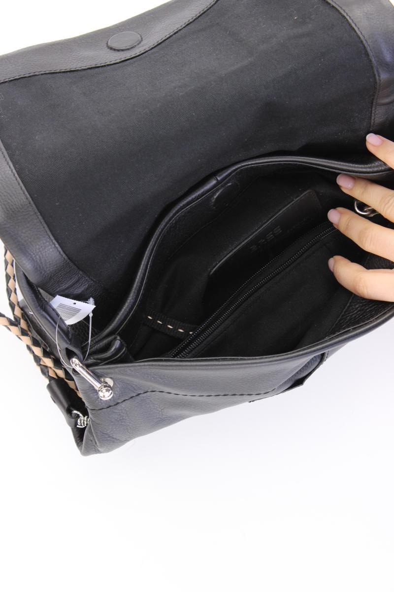 Bugatti Schultertasche schwarz aus Leder