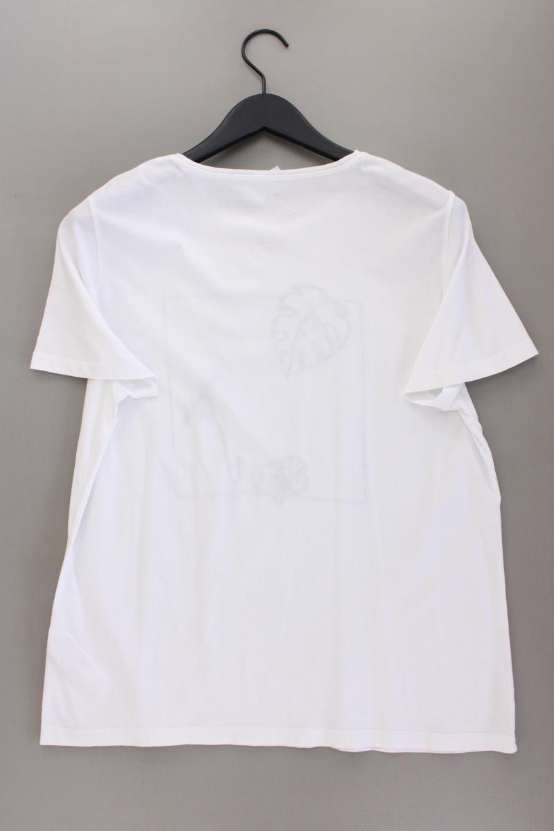 Tom Tailor Printshirt Gr. XL neuwertig Kurzarm weiß aus Baumwolle