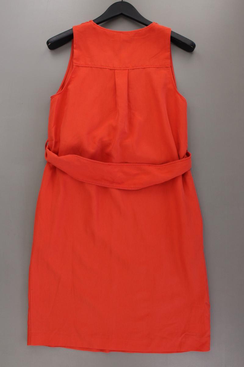 Mango Midikleid Gr. M mit Gürtel Ärmellos orange aus Lyocell