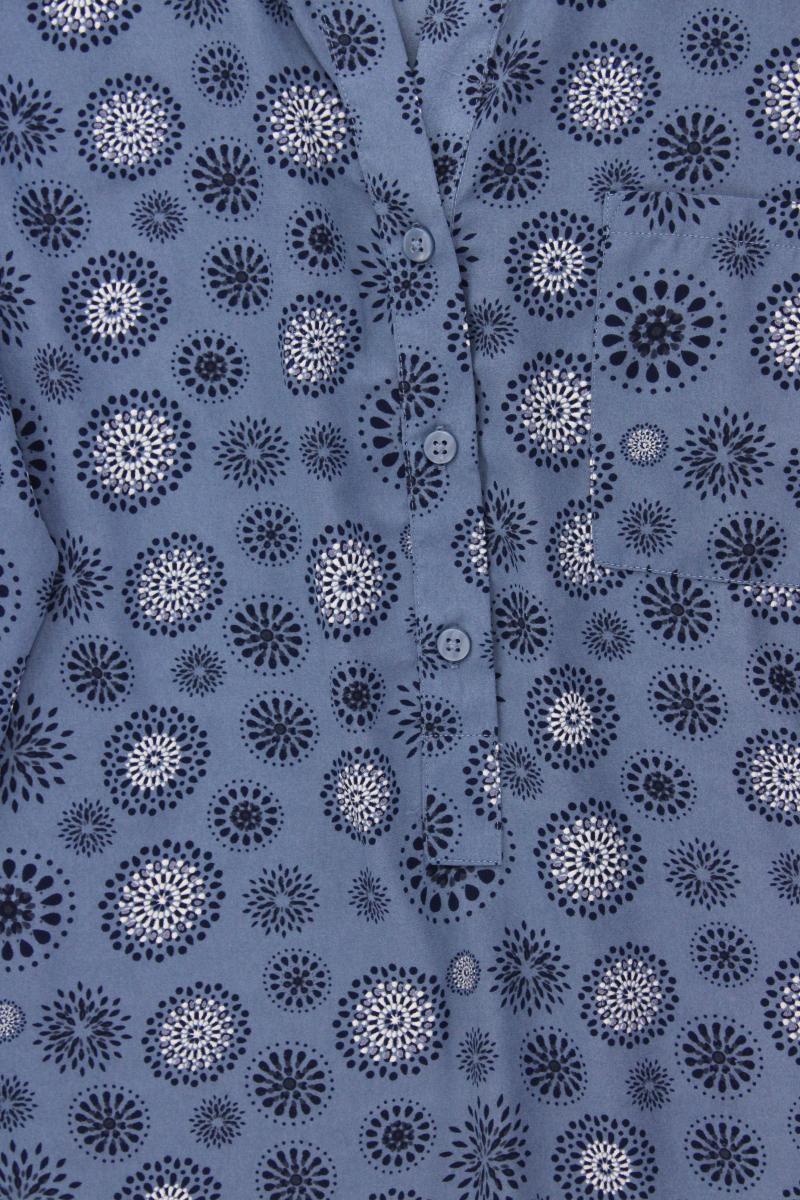 Bexley's Bluse Gr. 50 neuwertig 3/4 Ärmel blau aus Polyester