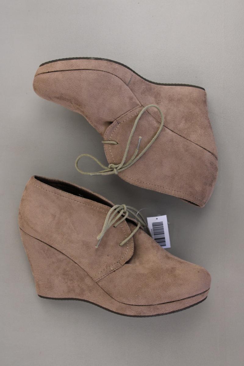 Pearlz Stiefeletten mit Keilabsatz Gr. 41 neuwertig braun