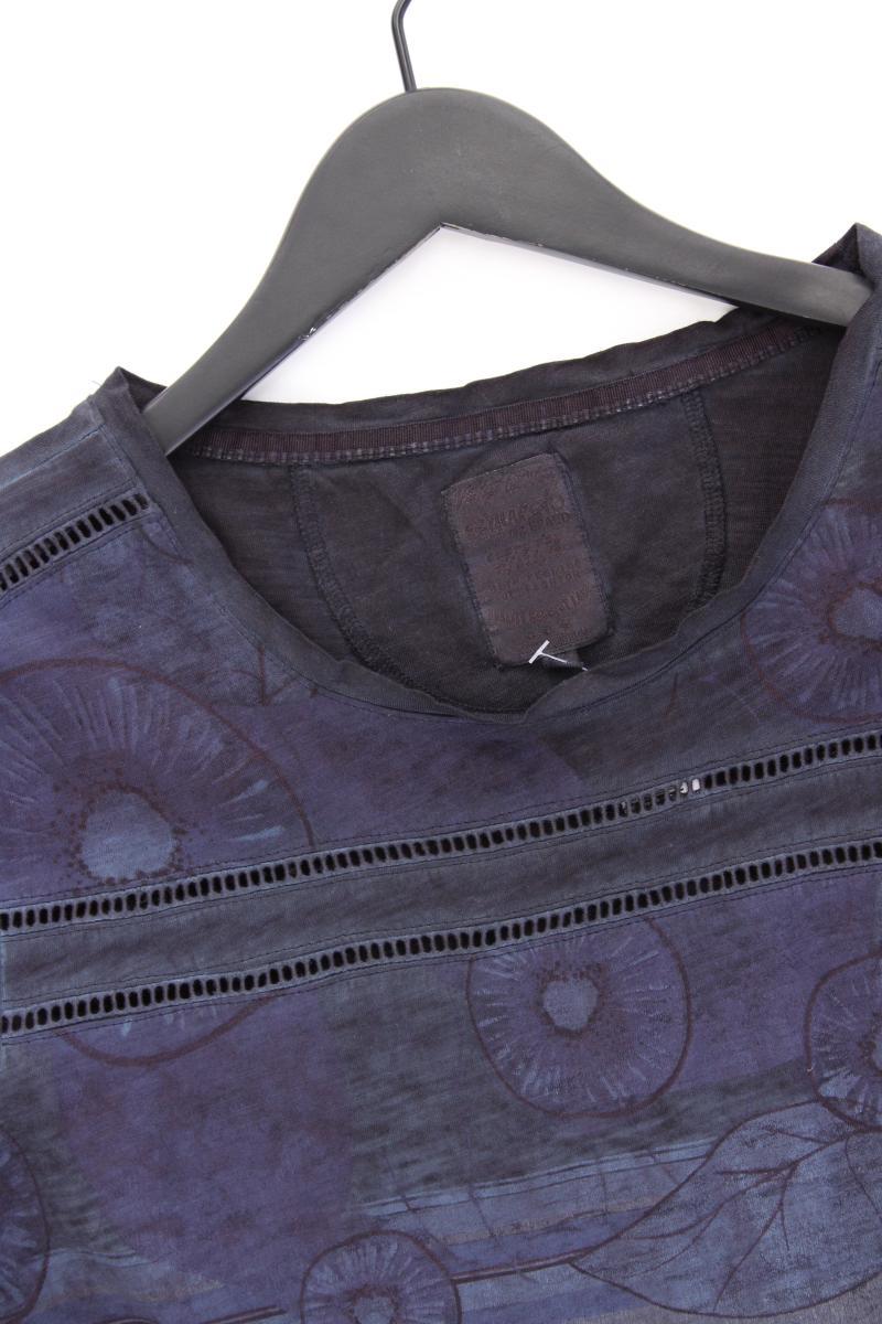 s'questo Printshirt Gr. 42 Kurzarm blau aus Baumwolle