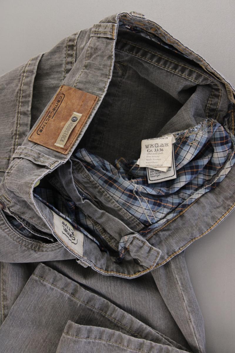 camel active Straight Jeans für Herren Gr. W33/L36 Modell Woodstock grau